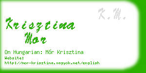 krisztina mor business card